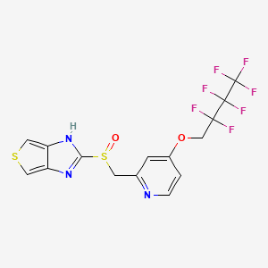 molecular formula C15H10F7N3O2S2 B1681486 Saviprazole CAS No. 121617-11-6
