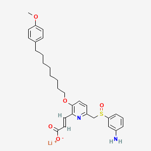 3-(6-(((3-Aminophenyl)sulfinyl)methyl)-3-((8-(4-methoxyphenyl)octyl)oxy)pyridin-2-yl)acrylic acid lithium salt