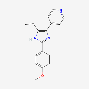 molecular formula C17H17N3O B1681492 4-[5-ethyl-2-(4-methoxyphenyl)-1H-imidazol-4-yl]pyridine CAS No. 172747-50-1