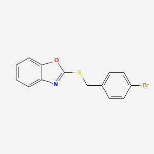 molecular formula C14H10BrNOS B1681495 2-(4-溴苄基硫代)苯并恶唑 CAS No. 100874-08-6