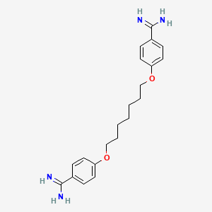 molecular formula C21H28N4O2 B1681504 4,4'-[庚烷-1,7-二基双(氧)]二苯甲酰二酰胺 CAS No. 94345-47-8