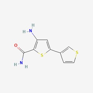 molecular formula C9H8N2OS2 B1681516 3-氨基-5-(3-噻吩基)-2-噻吩甲酰胺 CAS No. 354812-17-2