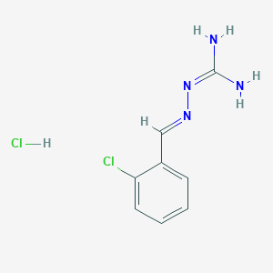 B1681624 Amino(2-(2-Chlorobenzylidene)Hydrazinyl)Methaniminium Chloride CAS No. 32597-86-7