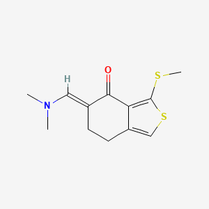 B1681653 (5E)-5-(dimethylaminomethylidene)-3-methylsulfanyl-6,7-dihydro-2-benzothiophen-4-one CAS No. 882268-09-9