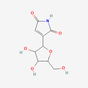 molecular formula C9H11NO6 B1681661 1H-吡咯-2,5-二酮，3-β-D-呋喃核糖基- CAS No. 16755-07-0