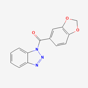 B1681752 1,3-Benzodioxol-5-yl(benzotriazol-1-yl)methanone CAS No. 349114-29-0