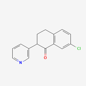 molecular formula C15H12ClNO B1681773 7-氯-3,4-二氢-2-(3-吡啶基)-1(2H)-萘酮 CAS No. 786-97-0