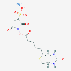 molecular formula C14H18N3NaO8S2 B1681786 磺基 NHS 生物素 CAS No. 119616-38-5