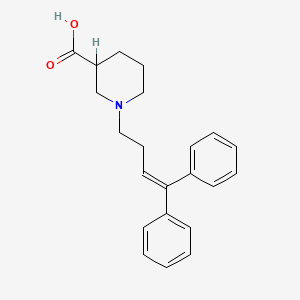 B1681803 1-(4,4-Diphenylbut-3-en-1-yl)piperidine-3-carboxylic acid hydrochloride CAS No. 85375-15-1