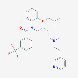 molecular formula C30H36F3N3O2 B1681817 N-(2-isobutoxyphenyl)-N-(4-(methyl(2-(pyridin-3-yl)ethyl)amino)butyl)-3-(trifluoromethyl)benzamide CAS No. 120560-67-0