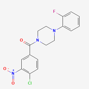 B1681829 (4-Chloro-3-nitrophenyl)(4-(2-fluorophenyl)piperazin-1-yl)methanone CAS No. 432020-20-7