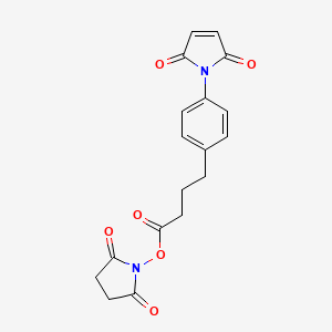 molecular formula C18H16N2O6 B1681837 2,5-二氧代吡咯烷-1-基 4-(4-(2,5-二氧代-2,5-二氢-1H-吡咯-1-基)苯基)丁酸酯 CAS No. 79886-55-8