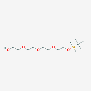 molecular formula C14H32O5Si B1681944 2,2,3,3-四甲基-4,7,10,13-四氧杂-3-硅戊十五烷-15-醇 CAS No. 134179-40-1