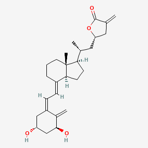 molecular formula C27H38O4 B1682006 (23S)-1α-羟基-25,27-脱氢维生素 D3 26,23-内酯 CAS No. 173388-20-0