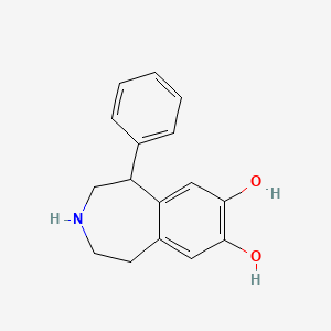 molecular formula C16H17NO2 B1682072 2,3,4,5-Tetrahydro-7,8-dihydroxy-1-phenyl-1H-3-benzazepine CAS No. 67287-49-4