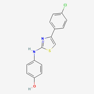 molecular formula C15H11ClN2OS B1682081 4-[[4-(4-氯苯基)-2-噻唑基]氨基]酚 CAS No. 312636-16-1