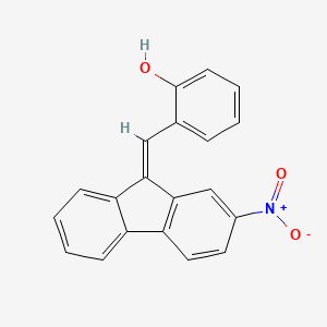 molecular formula C20H13NO3 B1682086 2-[(Z)-(2-硝基芴-9-亚甲基)]苯酚 CAS No. 906440-37-7