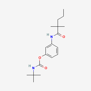 B1682131 m-(2,2-Dimethylvaleramido)phenyl tert-butylcarbamate CAS No. 17795-80-1