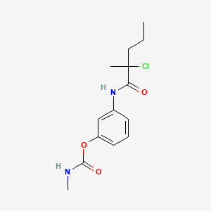 B1682132 m-(2-Chloro-2-methylvaleramido)phenyl methylcarbamate CAS No. 17798-19-5