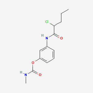 B1682133 m-(2-Chlorovaleramido)phenyl methylcarbamate CAS No. 17795-78-7