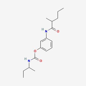 B1682135 m-(2-Methylvaleramido)phenyl sec-butylcarbamate CAS No. 17798-24-2