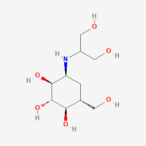 B1682138 5-(2-Hydroxy-1-hydroxymethyl-ethylamino)-1-hydroxymethyl-cyclohexane-1,2,3,4-tetraol CAS No. 83470-79-5