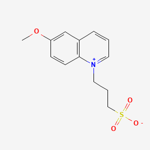 molecular formula C13H15NO4S B1682179 6-甲氧基-N-(3-磺基丙基)喹啉盐 CAS No. 83907-40-8