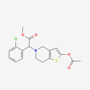 Methyl 2-(2-acetoxy-6,7-dihydrothieno[3,2-c]pyridin-5(4H)-yl)-2-(2-chlorophenyl)acetate