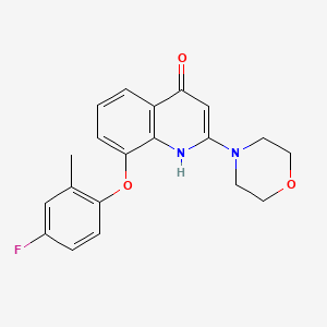 B1682241 8-(4-Fluoro-2-methylphenoxy)-2-(morpholin-4-yl)quinolin-4(1H)-one CAS No. 351071-90-4
