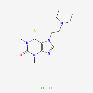 B1682247 Theophylline, 7-(2-(diethylamino)ethyl)-6-thio-, hydrochloride CAS No. 96313-22-3