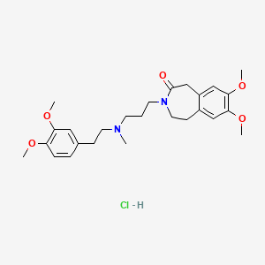 molecular formula C26H37ClN2O5 B1682403 Zatebradine hydrochloride CAS No. 91940-87-3