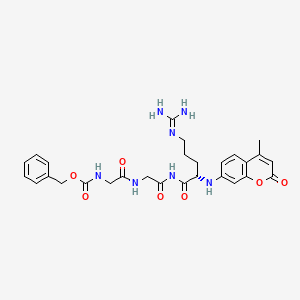 molecular formula C28H33N7O7 B1682427 N-Benzyloxycarbonylglycyl-glycyl-arginine-4-methylcoumarinyl-7-amide CAS No. 66216-78-2