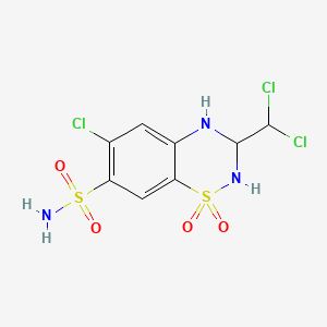 molecular formula C8H8Cl3N3O4S2 B1682463 三氯甲噻嗪 CAS No. 133-67-5