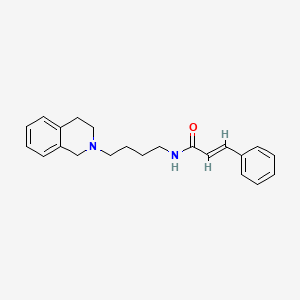 B1682475 (E)-N-[4-(3,4-Dihydro-1H-isoquinolin-2-YL)-butyl]-3-phenyl-acrylamide CAS No. 854924-64-4