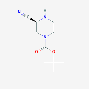 molecular formula C10H17N3O2 B168248 (S)-tert-Butyl 3-cyanopiperazine-1-carboxylate CAS No. 1217650-60-6