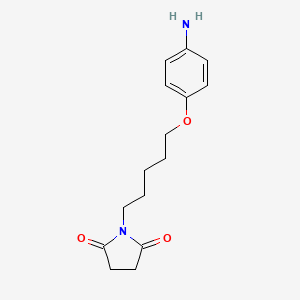 B1682500 Succinimide, N-(5-(p-aminophenoxy)pentyl)- CAS No. 101496-69-9