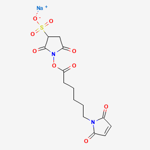 molecular formula C14H15N2NaO9S B1682514 6-马来酰亚胺己酸磺基-N-琥珀酰亚胺酯 CAS No. 215312-86-0