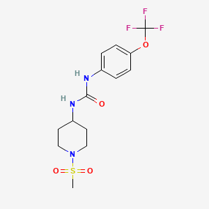 B1682563 1-(1-(Methylsulfonyl)piperidin-4-yl)-3-(4-(trifluoromethoxy)phenyl)urea CAS No. 950184-27-7