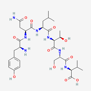 molecular formula C31H49N7O11 B1682586 Tyr-asn-leu-thr-ser-val CAS No. 71487-43-9
