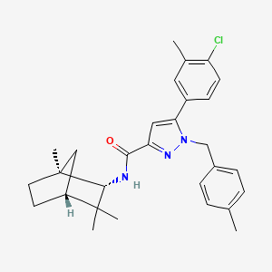 molecular formula C29H34ClN3O B1682612 (1S-endo)-5-(4-氯-3-甲基苯基)-1-((4-甲基苯基)甲基)-N-(1,3,3-三甲基双环(2.2.1)庚-2-基)-1H-吡唑-3-甲酰胺 CAS No. 192703-06-3
