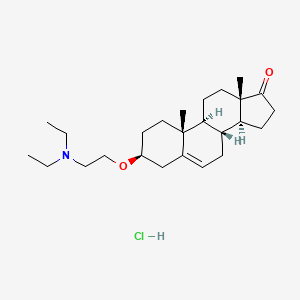 molecular formula C25H42ClNO2 B1682661 3β-(2-二乙氨基乙氧基)雄甾-5-烯-17-酮盐酸盐 CAS No. 3039-71-2