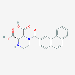 molecular formula C21H18N2O5 B1682673 1-(菲-3-羰基)哌嗪-2,3-二羧酸 CAS No. 344768-30-5