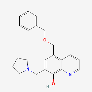 molecular formula C22H24N2O2 B1682679 5-(苯甲氧基甲基)-7-(1-吡咯烷基甲基)-8-喹啉醇 CAS No. 383392-66-3