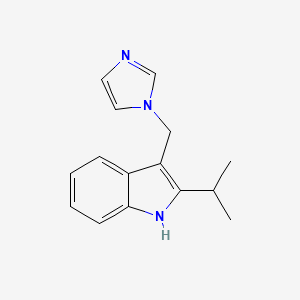 molecular formula C15H17N3 B1682694 3-Isopropyl-3-(1-imidazolylmethyl)indole CAS No. 72818-36-1