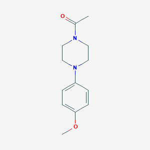 molecular formula C13H18N2O2 B168278 1-[4-(4-Methoxyphenyl)piperazin-1-yl]ethanone CAS No. 380374-85-6