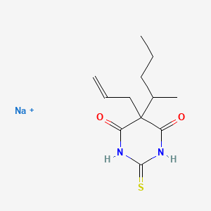 molecular formula C12H16N2Na2O2S B1682797 Sodium;5-pentan-2-yl-5-prop-2-enyl-2-sulfanylidene-1,3-diazinane-4,6-dione CAS No. 337-47-3