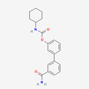 molecular formula C20H22N2O3 B1682809 3'-氨基甲酰基-[1,1'-联苯]-3-基环己基氨基甲酸酯 CAS No. 546141-08-6