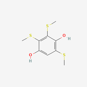 B1682865 2,3,5-Tris(methylsulfanyl)benzene-1,4-diol CAS No. 127087-16-5