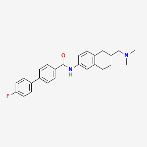molecular formula C26H27FN2O B1682868 N-[6-(dimethylaminomethyl)-5,6,7,8-tetrahydronaphthalen-2-yl]-4-(4-fluorophenyl)benzamide CAS No. 331758-35-1