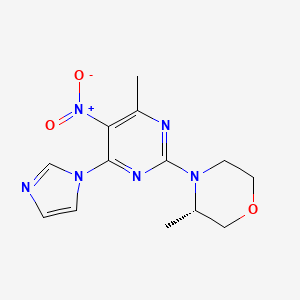 molecular formula C13H16N6O3 B1682874 t-902611(Free base) CAS No. 350595-60-7